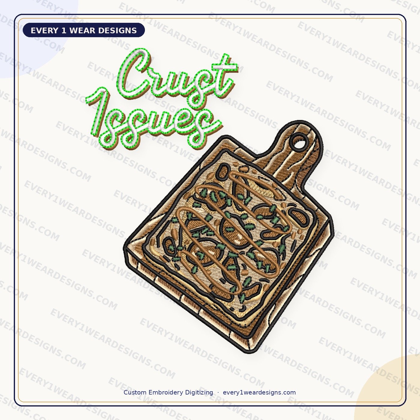 Embroidery digitizing sample