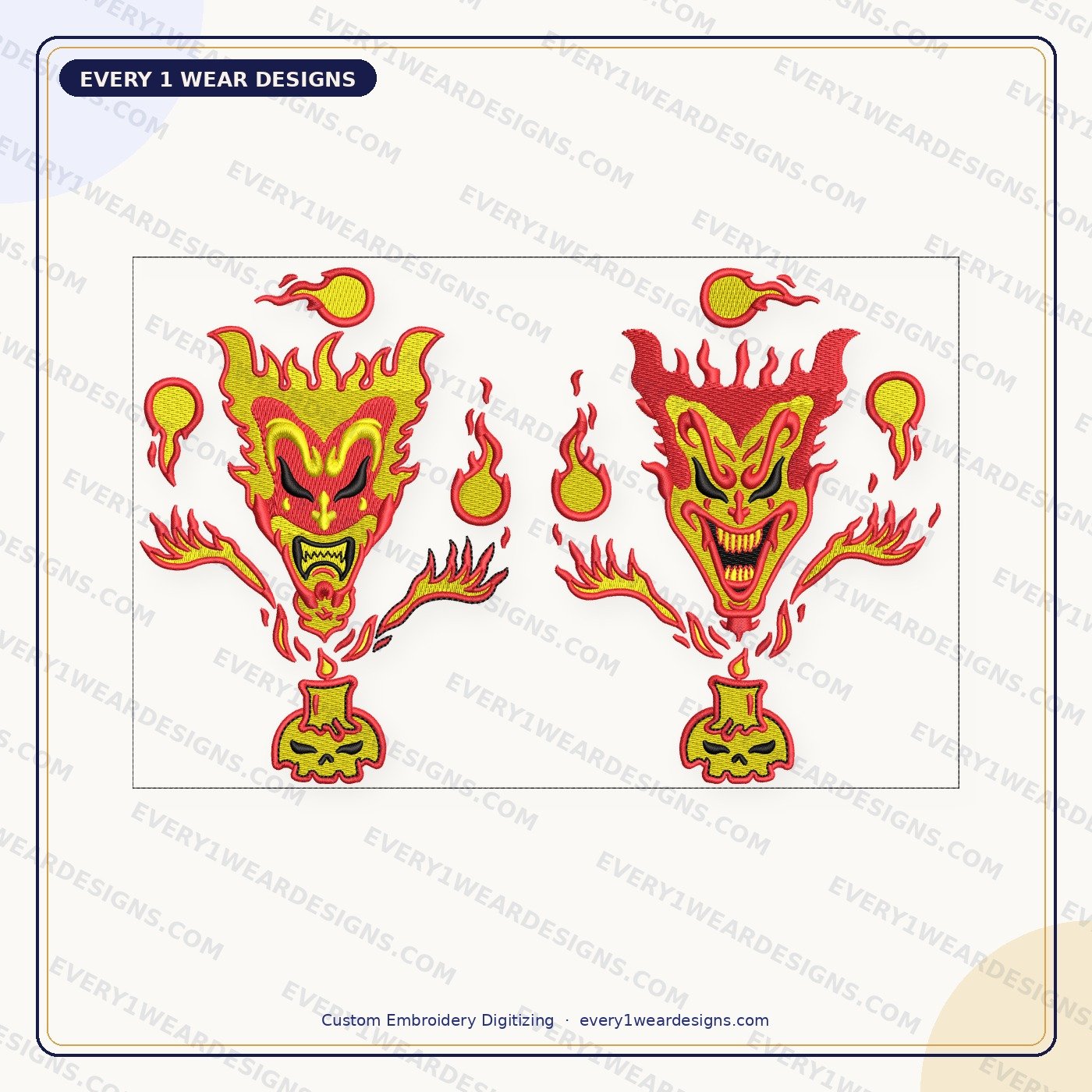 Embroidery digitizing sample