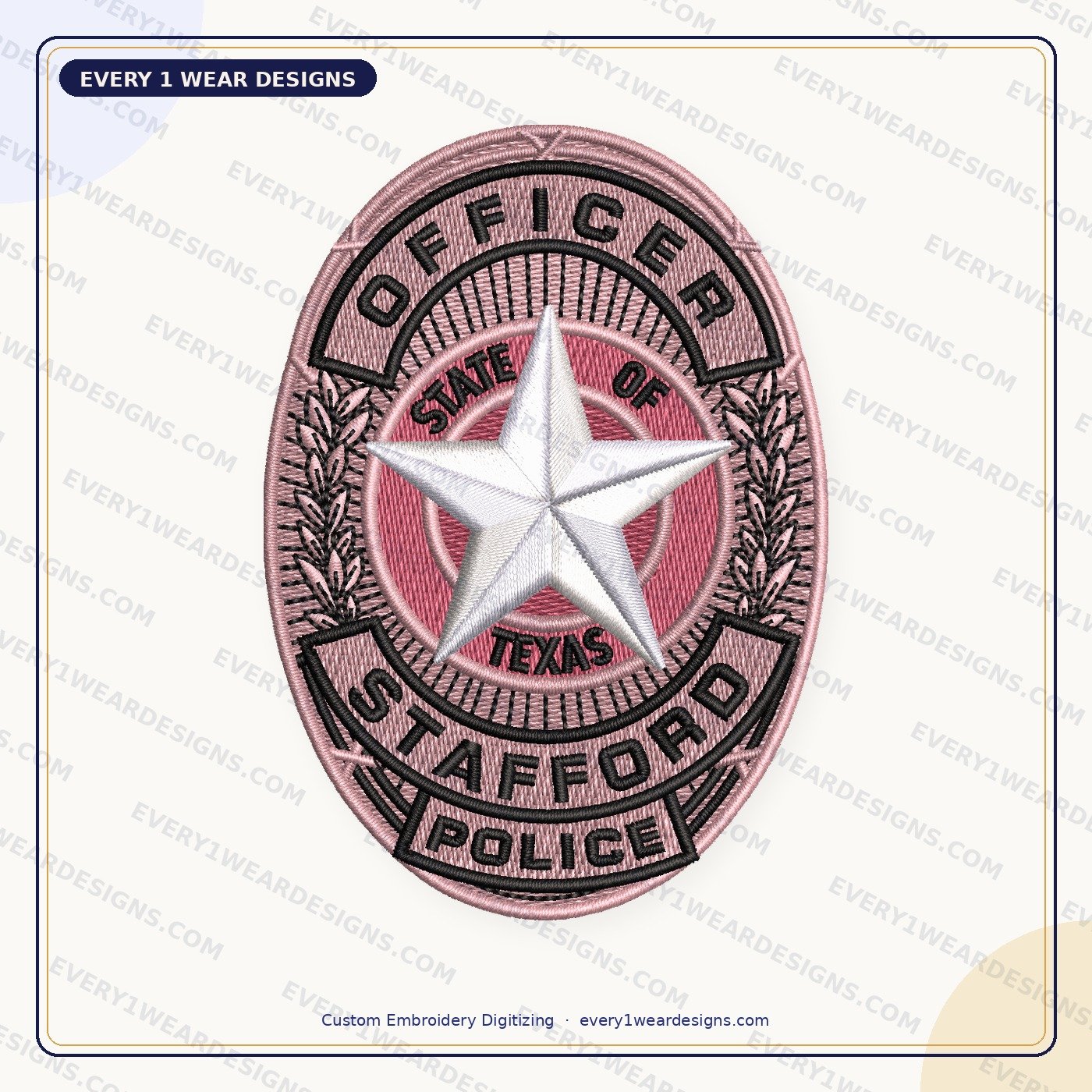 Embroidery digitizing sample