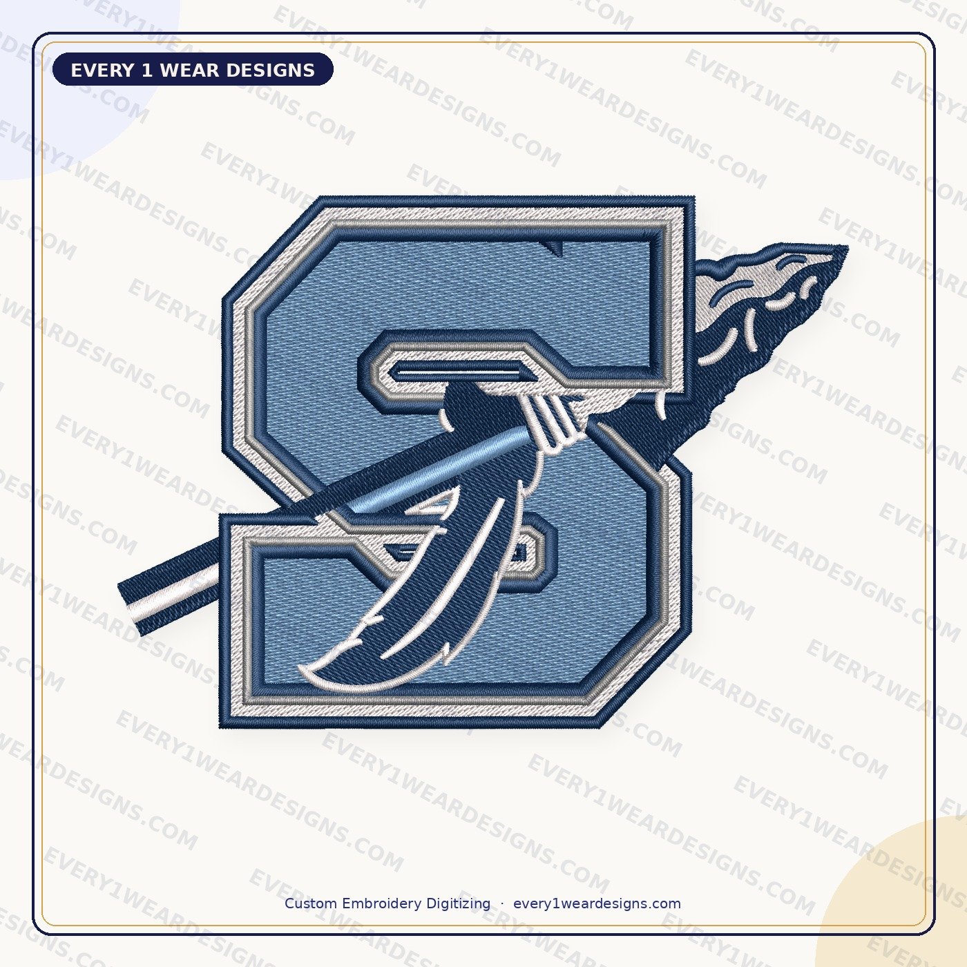 Embroidery digitizing sample