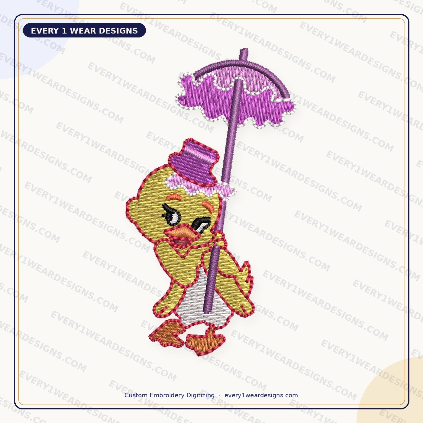 Embroidery digitizing sample
