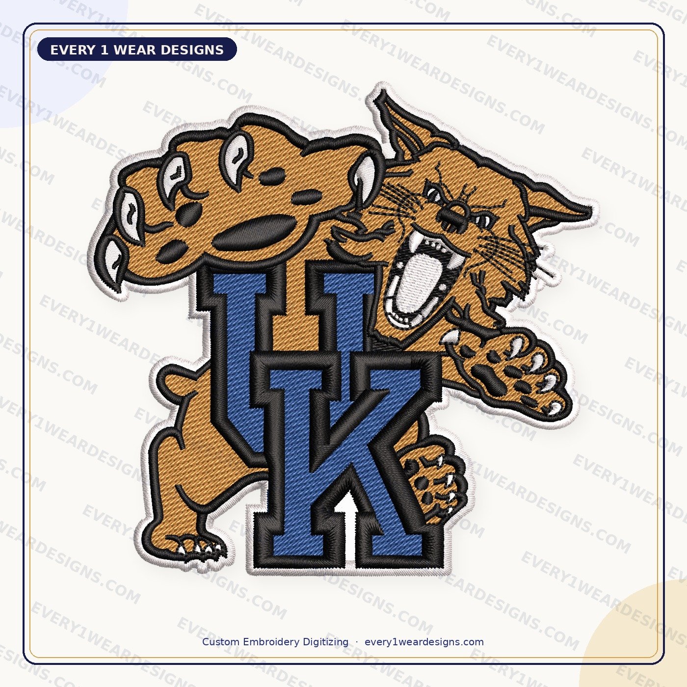 Embroidery digitizing sample