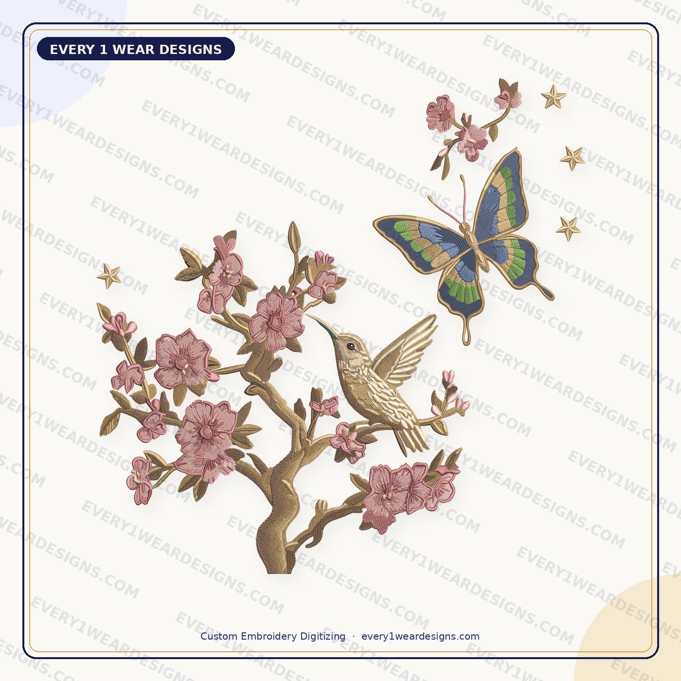 Embroidery digitizing sample
