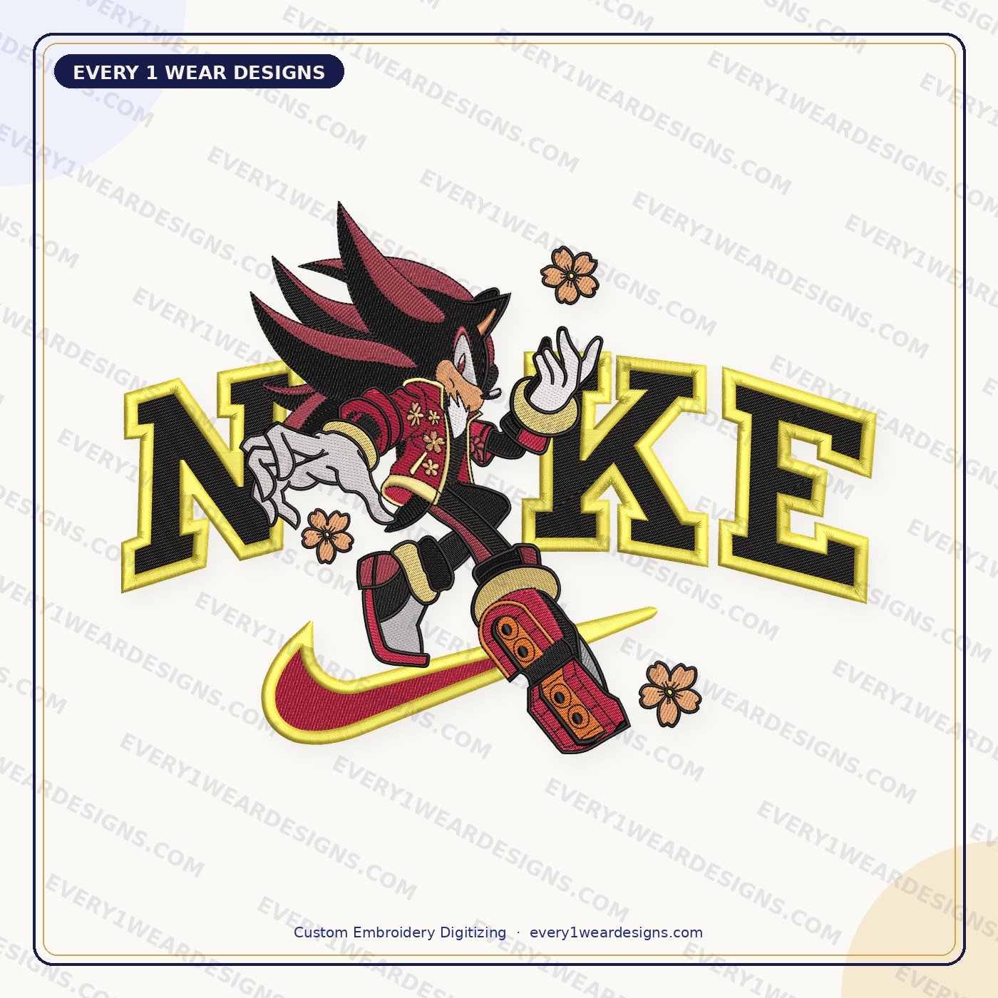 Embroidery digitizing sample